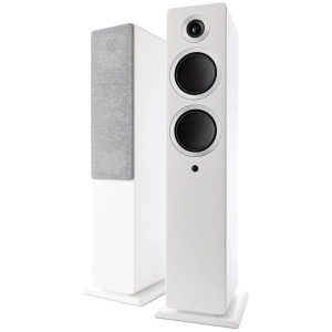 Argon Audio Forte A55 WiFi diffusori attivi da pavimento – coppia in bianco, vista frontale