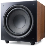 Argon Audio Malmö Sub10 subwoofer attivo – vista principale, finitura noce