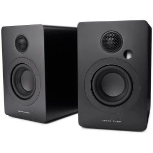Argon Audio Studie 3 diffusori attivi da scrivania – coppia in nero, vista frontale