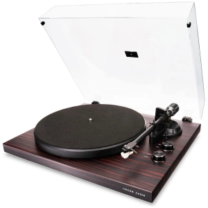 Argon Audio TT MK2 giradischi – vista principale, finitura Satin Mahogany