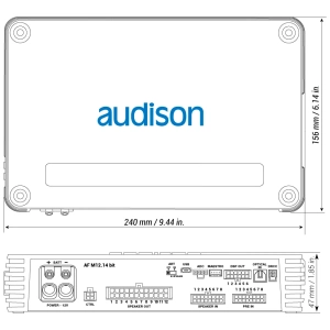 Audison AF M12.14 bit – Amplificatore 12 Canali Classe D con DSP 14 Canali - immagine 3