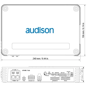Audison AF M5.11 bit – Amplificatore 5 Canali Classe D con DSP 11 Canali - immagine 3