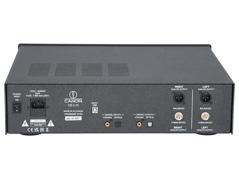 Canor CD 2.10 lettore CD e DAC a valvole Canor CD 2.10 lettore CD e DAC a valvole