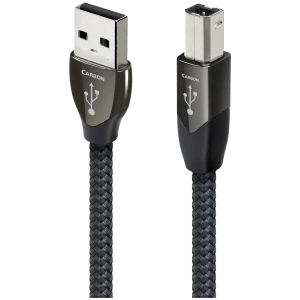 AudioQuest Carbon cavo USB audio con guaina intrecciata grigia e nera