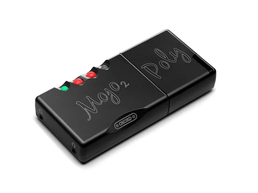 Chord Electronics Poly β agganciato a Mojo 2, di tre quarti Chord Electronics Poly β agganciato a Mojo 2, di tre quarti