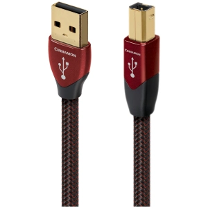 AudioQuest Cinnamon cavo USB audio con guaina intrecciata rossa e nera
