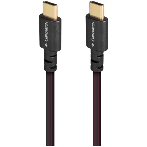 AudioQuest Cinnamon cavo USB audio con guaina intrecciata rossa e nera