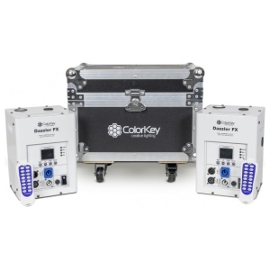 Colorkey DAZZLER FX MKII WHITE KIT 2 UNITA' CON FLIGHT CASE luce per eventi