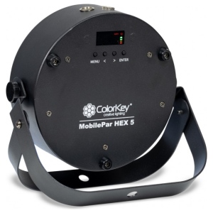 Colorkey MOBILE PAR HEX 5 BUNDLE DA 8 CON FLIGHT CASE luce per eventi