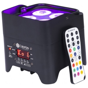Colorkey MOBILE PAR MINI HEX 4 BUNDLE DA 8 CON FLIGHT CASE luce per eventi