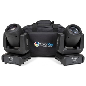 Colorkey MOVER BEAM 100 KIT 2 UNITA' CON BORSA luce per eventi