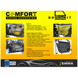 Comfort Mat DOOR KIT – Kit Insonorizzazione per 2 Porte - immagine 2