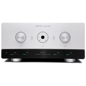 Copland CTA407 amplificatore integrato valvolare – argento, vista frontale