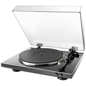 Denon DP-300F giradischi automatico – vista frontale, nero