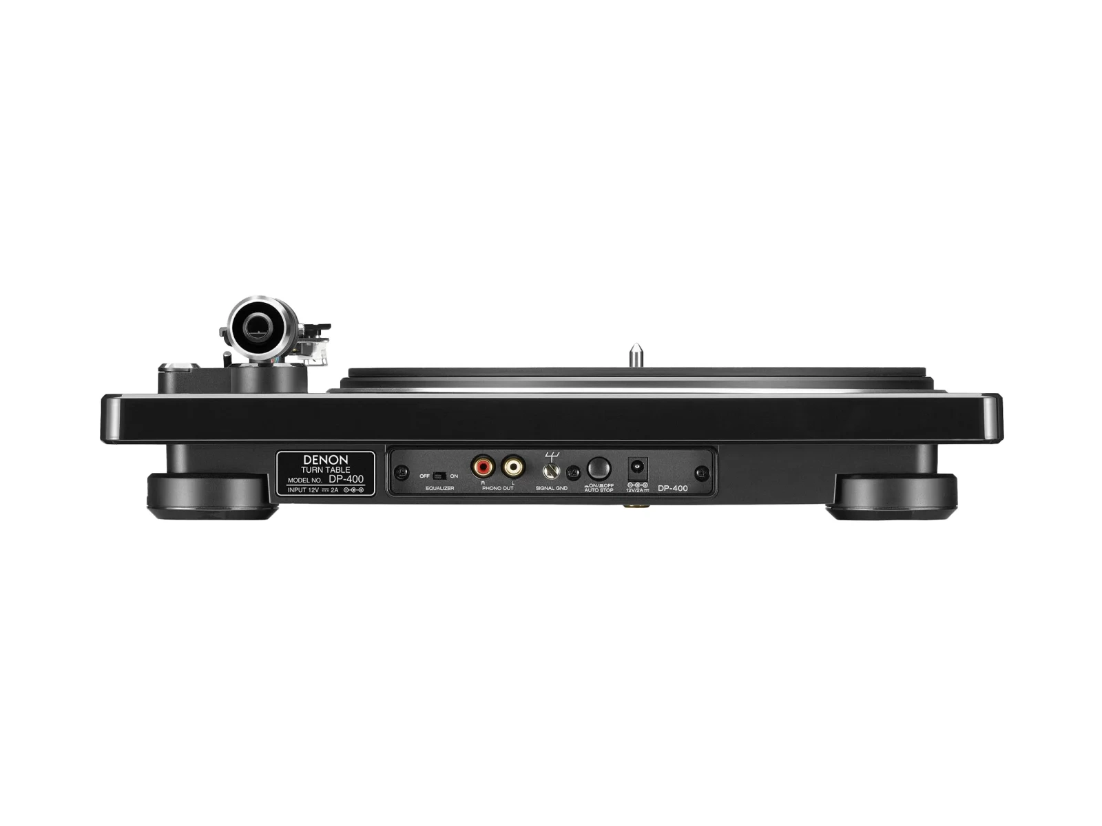 Denon DP-400 giradischi a cinghia β vista laterale, nero Denon DP-400 giradischi a cinghia β vista laterale, nero