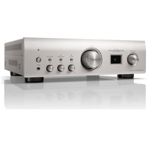 Denon PMA-1700NE amplificatore integrato con USB-DAC – vista angolata, argento