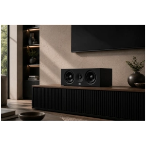 ELAC Debut C5.3 diffusore centrale – vista frontale principale (finitura nera)