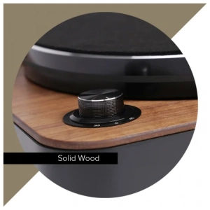 ELAC Miracord 80 giradischi – dettaglio della base in legno massello
