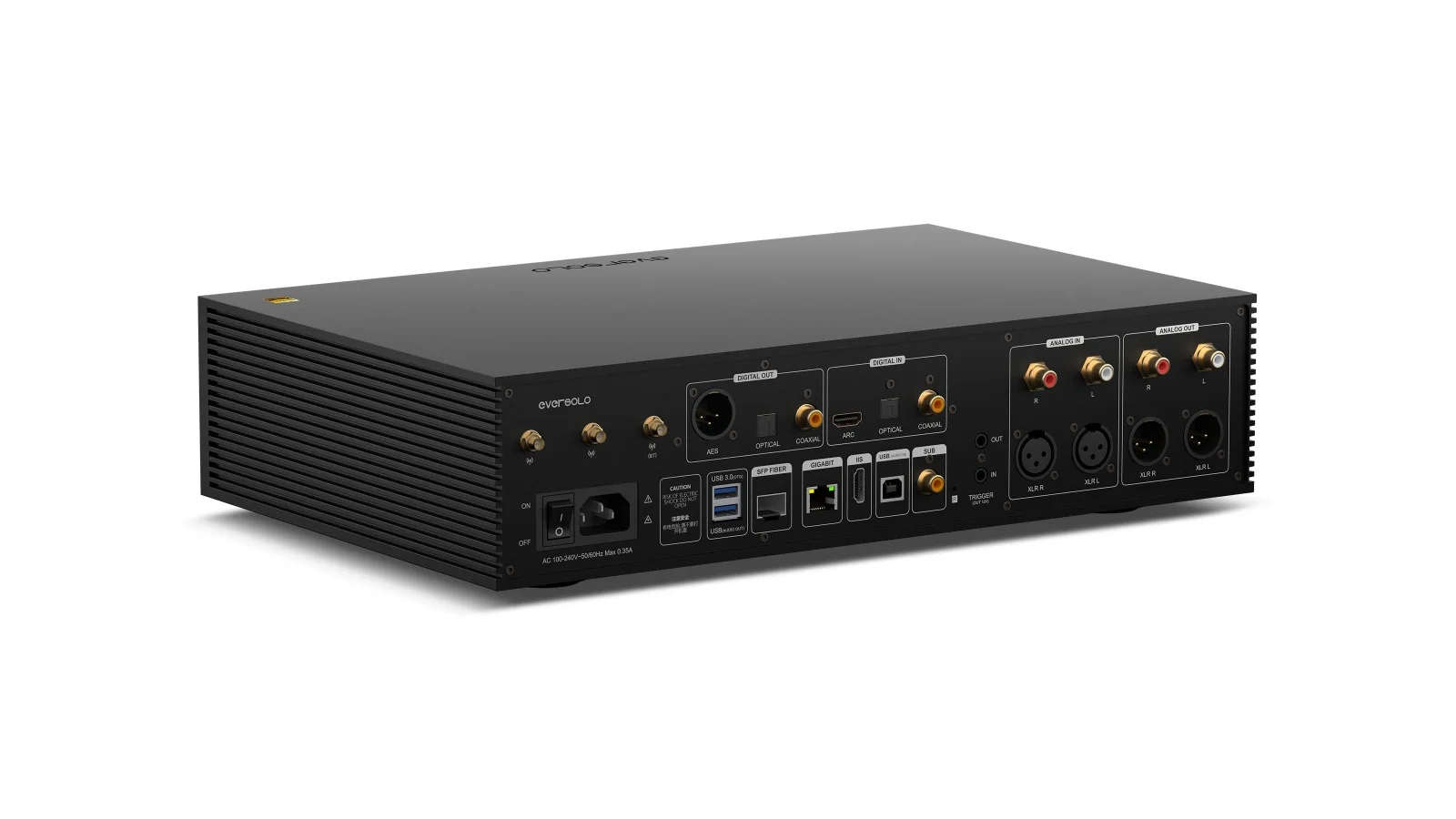 Eversolo DMP-A8 Gen 2 – retro di tre quarti Eversolo DMP-A8 Gen 2 – retro di tre quarti