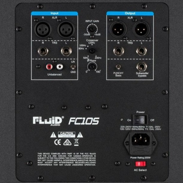 Fluid Audio FC 10 S subwoofer da studio Fluid Audio FC 10 S subwoofer da studio