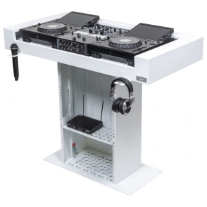 Headliner MALIBU PORTABLE DJ BOOTH WHITE consolle per dj