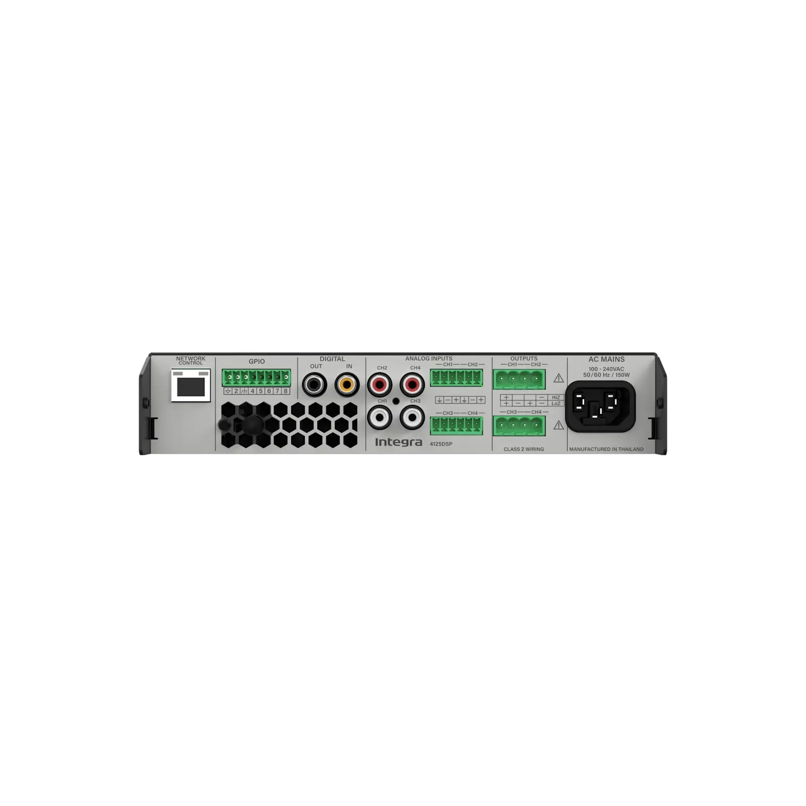 Integra 4125DSP amplificatore DSP 4 canali, pannello posteriore Integra 4125DSP amplificatore DSP 4 canali, pannello posteriore