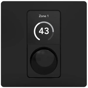Integra ZC1 controller di zona a parete, vista frontale con display acceso