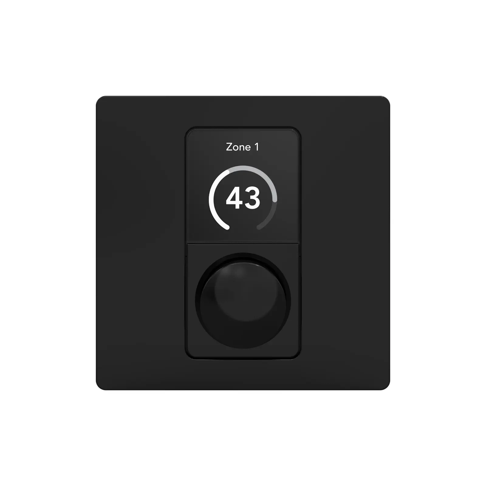 Integra ZC1 controller di zona a parete, vista frontale con display acceso Integra ZC1 controller di zona a parete, vista frontale con display acceso
