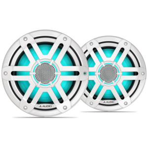 JL Audio M200 – Coppia Altoparlanti Coassiali Marini 7,7 Pollici con LED – Sport bianca con LED