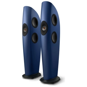 KEF Blade One Meta Blu Ghiaccio e Bronzo, diffusore da pavimento, di tre quarti