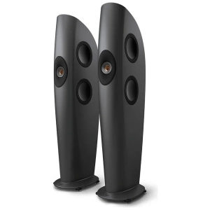 KEF Blade One Meta Grigio Antracite e Bronzo, diffusore da pavimento, di tre quarti