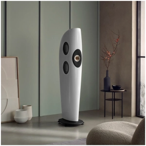KEF Blade Two Meta Bianco Artico e Champagne, diffusore da pavimento, in ambiente