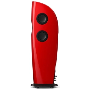 KEF Blade Two Meta Rosso Racing e Grigio, diffusore da pavimento, di lato