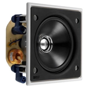 KEF Ci100QS, diffusore da incasso quadrato, di tre quarti