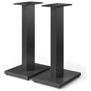 KEF SQ1 Grigio Ardesia, stand da pavimento, di tre quarti