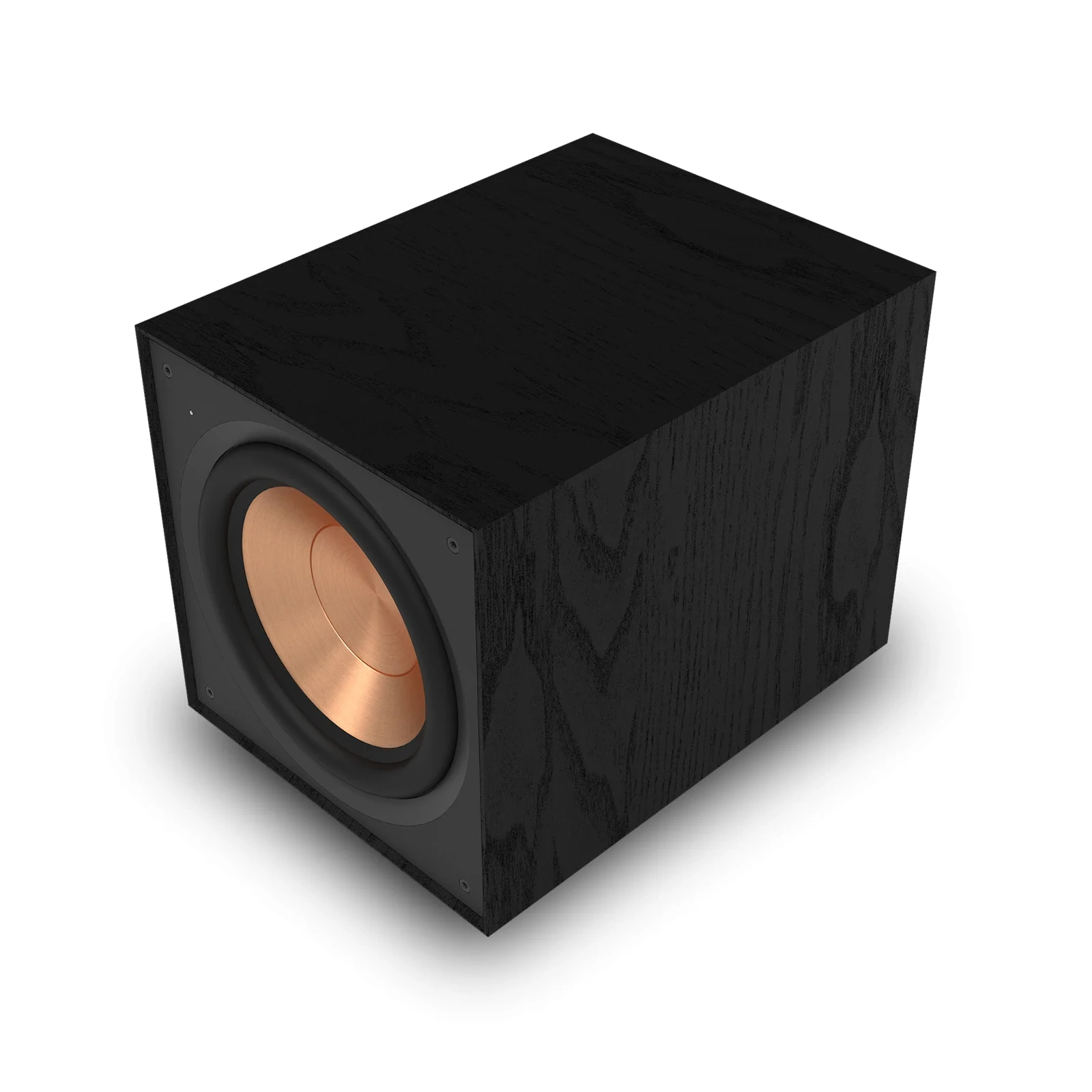 Klipsch R-101SW – tre quarti senza griglia Klipsch R-101SW – tre quarti senza griglia