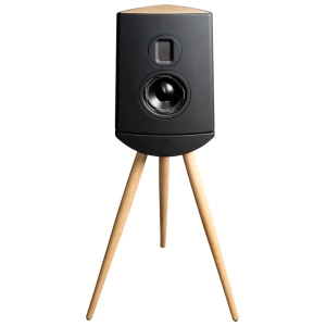 Lyngdorf Cue-100 – nero con base in rovere, altra vista