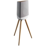 Lyngdorf Cue-100 – bianco con base bianca e rivestimento in tessuto grigio opzionale
