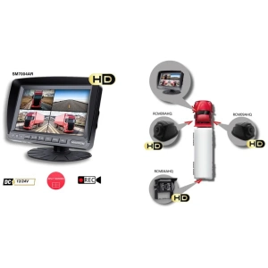 Macrom KIT7504-3CAM-CAMION monitor 7 pollici con tre telecamere per camion