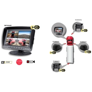 Macrom KIT7504FULL-CAMION monitor 7 pollici con quattro telecamere per camion