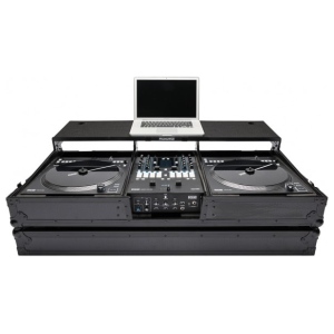 Magma MULTI FORMAT BATTLE WORKSTATION BLACK WHEELS flight case per consolle