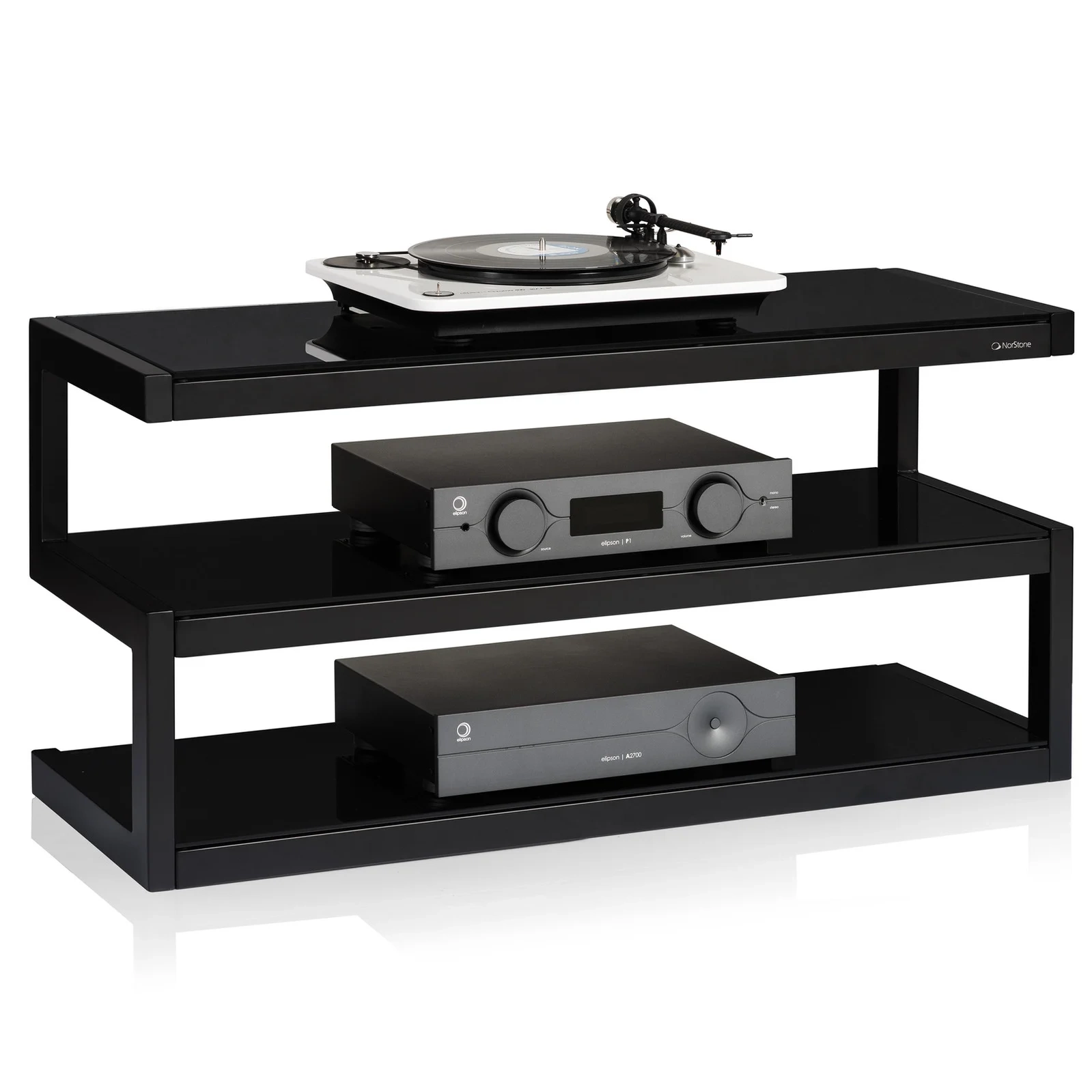 Norstone Esse AV – Nero / Nero con giradischi ed elettroniche Norstone Esse AV – Nero / Nero con giradischi ed elettroniche