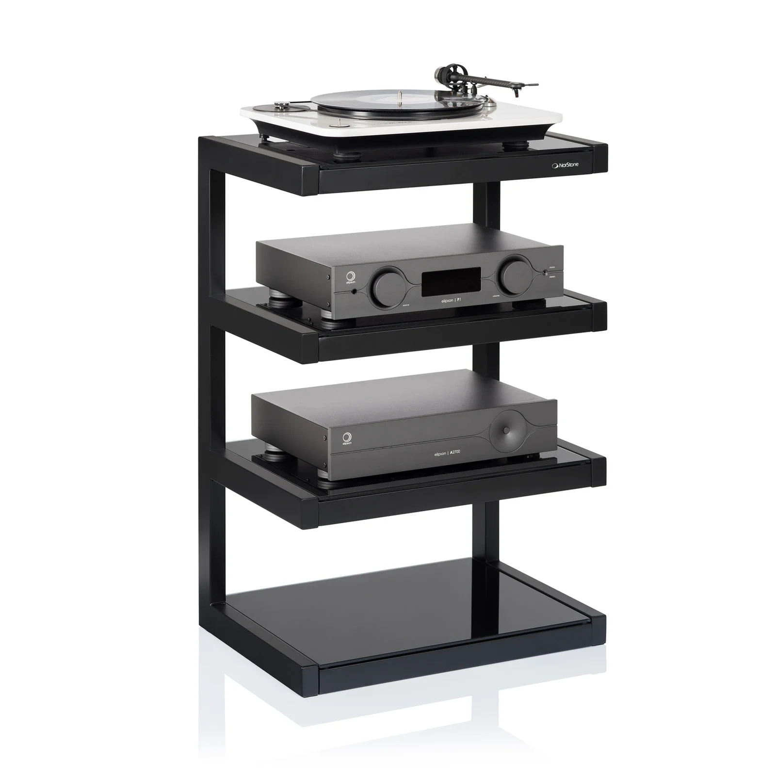 Norstone Esse HiFi – Nero / Vetro nero con elettroniche Norstone Esse HiFi – Nero / Vetro nero con elettroniche