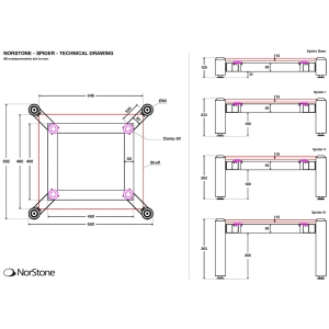 Norstone Spider – disegno con misure