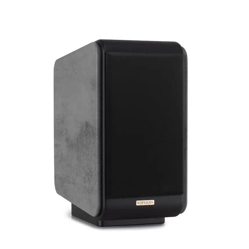 Opera Mezza V2 diffusore da scaffale, con la griglia, finitura Cement Grey Opera Mezza V2 diffusore da scaffale, con la griglia, finitura Cement Grey