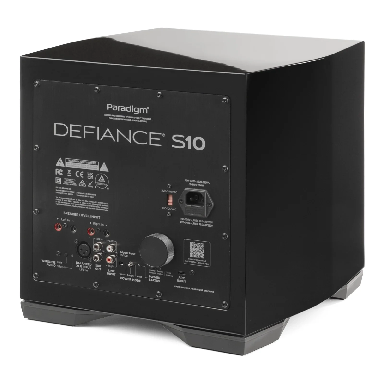 Paradigm Defiance S10 subwoofer attivo wireless a mobile chiuso Paradigm Defiance S10 subwoofer attivo wireless a mobile chiuso