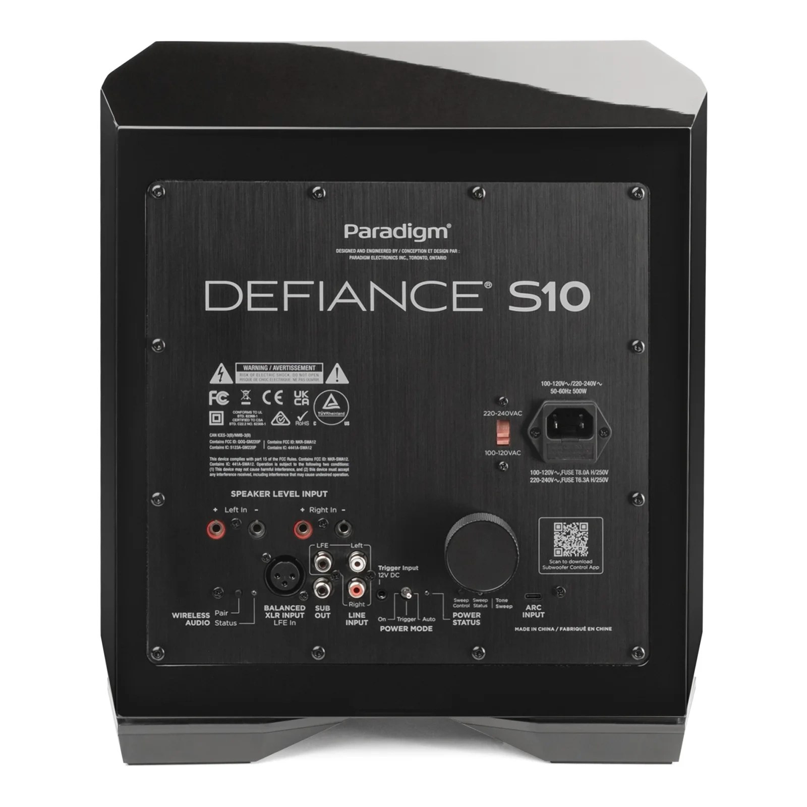Paradigm Defiance S10 subwoofer attivo wireless a mobile chiuso Paradigm Defiance S10 subwoofer attivo wireless a mobile chiuso