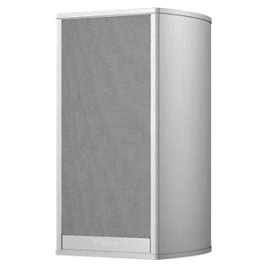 Diffusore da scaffale attivo PIEGA Premium 301 Wireless Gen2 – vista angolata con griglia