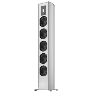 Diffusore da pavimento attivo PIEGA Premium 501 Wireless Gen2 – vista angolata senza griglia