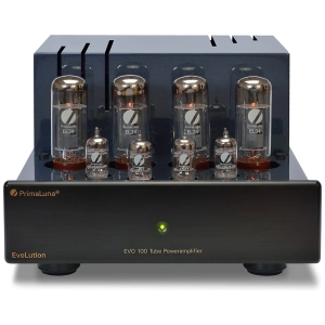 PrimaLuna EVO 100 Amplificatore finale valvolare – frontale senza griglia, valvole in vista